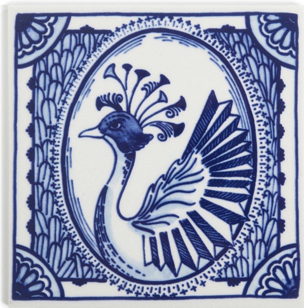 Moooi x Royal Delft tegel Extinct Animals - Dandelion Cranes