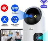 Overeem products babyfoon met camera - babyfoon - 4k dual lens - 10x zoom - wifi, bewegingssensor, one touch calling