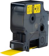 Ruban Dymo D1 compatible 45808 (S0720880), noir sur jaune, 19 mm x 7 m