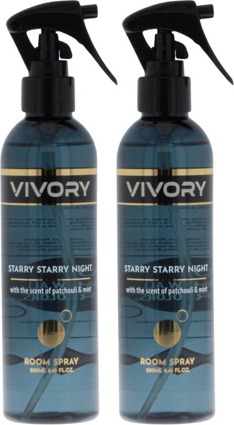 Vivory Roomspray Starry Night - 2 stuks Voordeel aanbieding