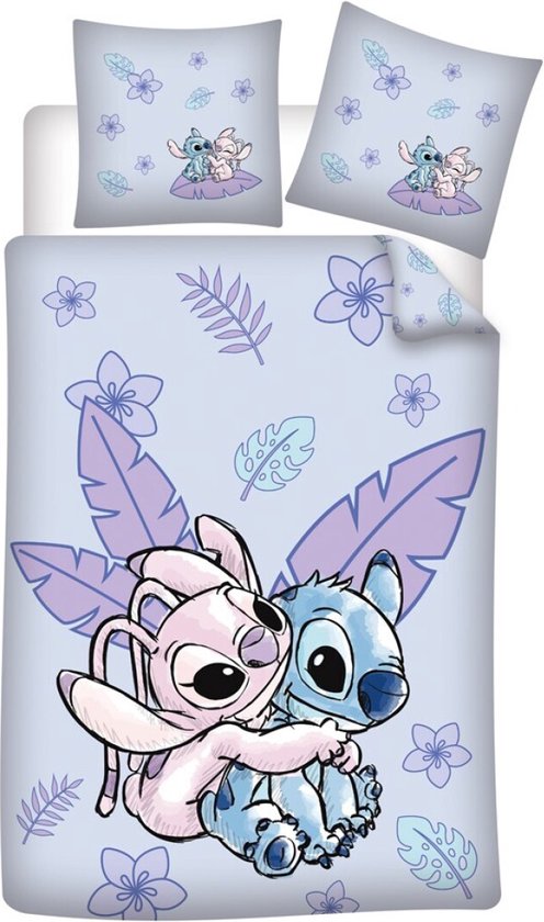 Disney Lilo & Stitch dekbedovertrek Angel - Simple - 140 x 200 / 65 x 65 cm - Katoen