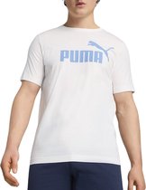 Puma ESS+ 2 Col Logo heren T-shirt wit - Maat XL