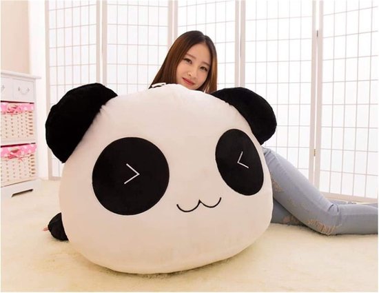 Pluche dier panda knuffeldier Kawaii pop knuffeldier kussen schattig cadeau voor kinderen en vriendin 70 cm