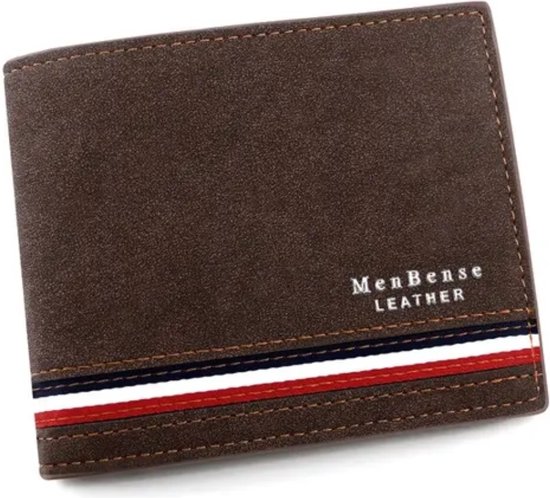 Menbense MenBense Leather Heren Portemonnee Coffee | bol