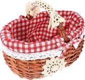 Gevlochten Picknickmand voor Kinderen van Wilgentenen - Geschenkmand Pasen - Handgemaakte Mand - Cadeau voor Fruit - Handwerk Cadeau (26 x 18 x 20 cm) picnic basket