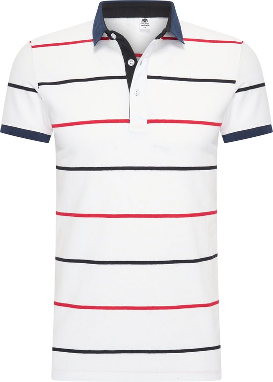 POLO STRETCH HOMME À MANCHES COURTES - Col classique - Wit - Taille M