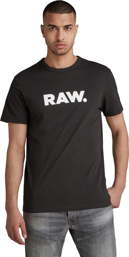 G-Star RAW T-shirt Raw. Graphic Slim T Shirt Black Mannen - Maat XXL