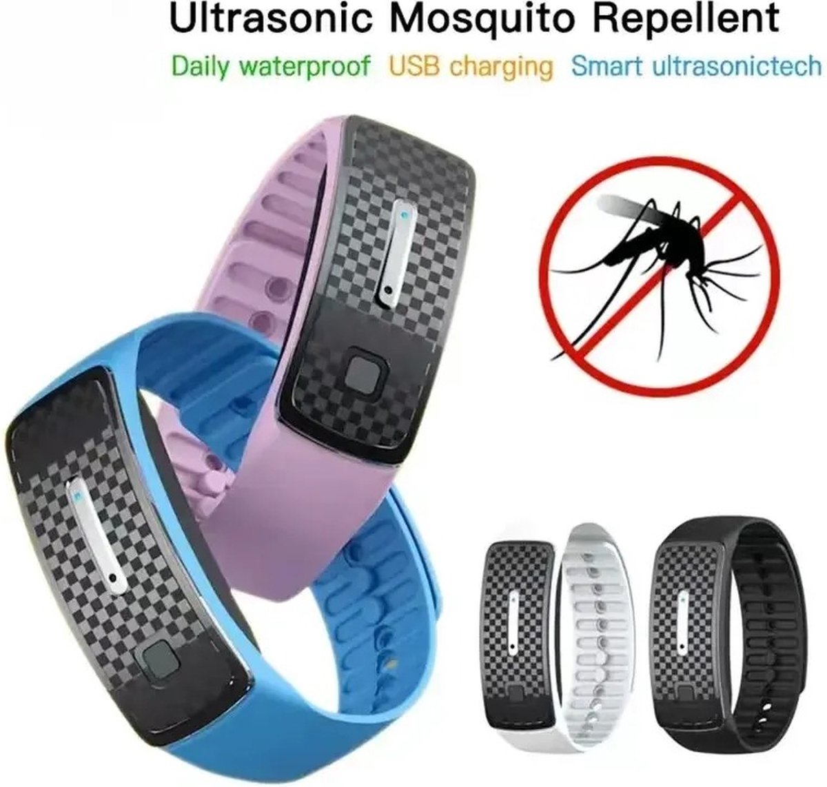 Goedkoopste Ultrasonische Anti Muggen Afwerende Armband - Geniet van een Muggenvrije Ervaring
