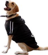 Hond warme hoodies mantel kleding trui huisdier puppy t-shirt zwart 5XL
