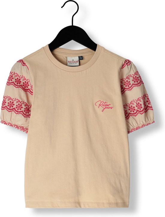Retour Xena Tops & T-shirts Meisjes - Shirt - Beige - Maat 158/164