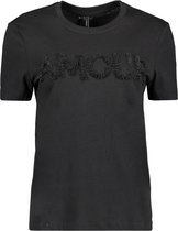 Only T-shirt Onllucia Life Reg S/s Slit Top Box 15324070 Black/amour Dames Maat - M