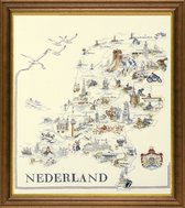 borduurpakket PN0175289 kaart van nederland
