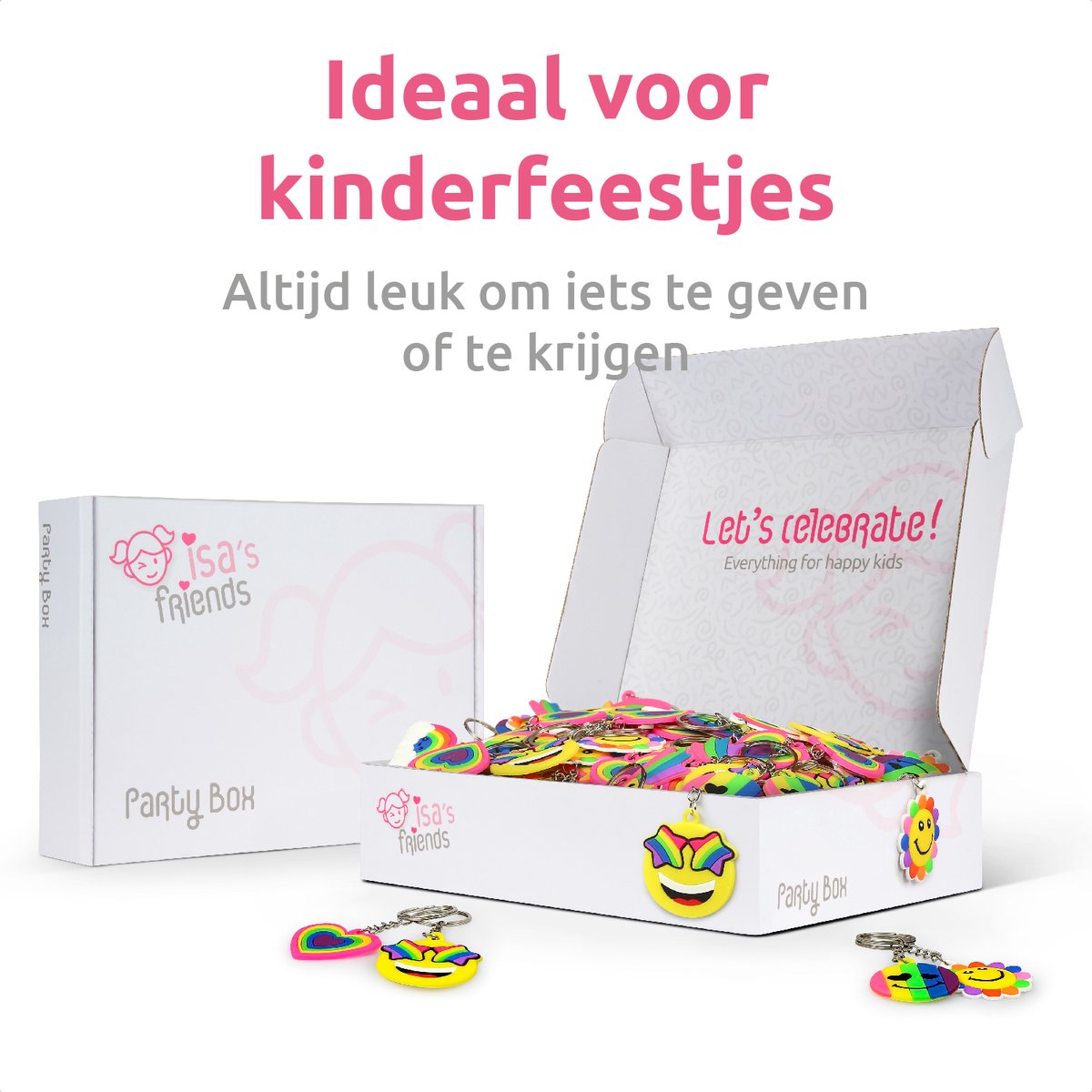 Isa's Friends® - Uitdeelcadeaus Sleutelhangers Rainbow - 24 stuks - Traktatie - Uitdeelcadeautjes voor Kinderen — afbeelding 9