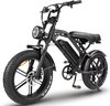 Comfort Inz V20 PRO - Fatbike - 250W - 15Ah - Hydraulische Remmen - Voor 2 personen met voetsteuntjes - GSM houder - Zwart