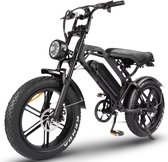 Comfort Inz V20 PRO - Fatbike - 250W - 15Ah - Hydraulische Remmen - Voor 2 personen met voetsteuntjes - GSM houder - Zwart