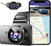 AZDome M63 Lite Dual Dashcam - Ultra 4k & 1080P - Wifi - GPS - Met App - Parkeerstand - Nachtzicht - Dashcam Voor en Achter - 170° Wijdhoeklens - 64gb Micro SD - Dashcam Voor Auto