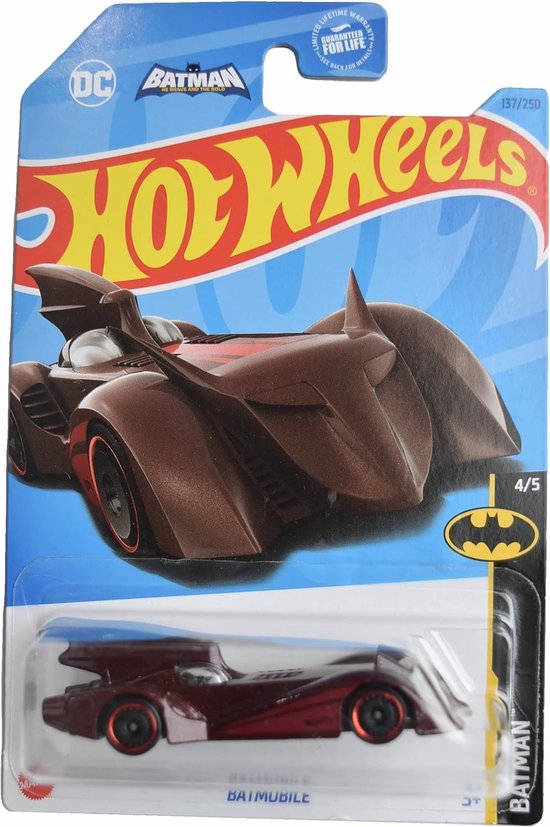 HOT WHEELS BATMOBILE RED 137/250 1:64 BATMAN 4/5