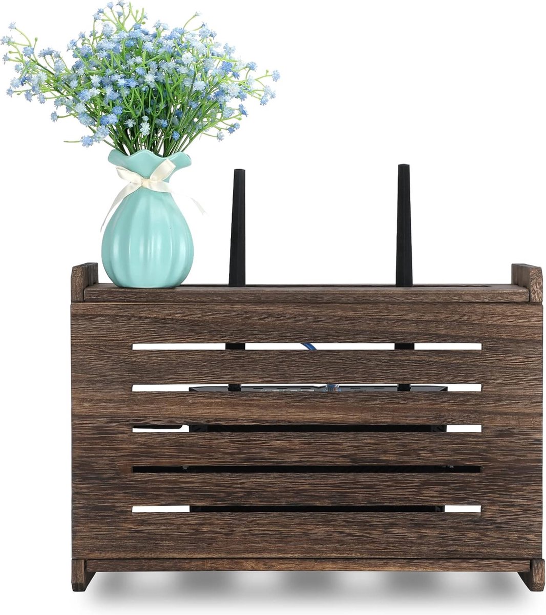 Draadloze Wifi Router Opbergdoos Kabel Management Box Hout Router Plank Wandmontage Plug Board Beugel Kabel Opslag Organizer Doos Home Decor D Draadloze Wifi Router Opbergdoos Kabel Management Box Hout Router Plank Wandmontage Plug Board Beugel Kabel Opslag Organizer Doos Home Decor D