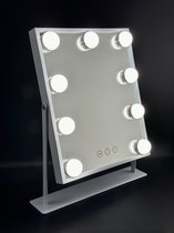 NIMABO Hollywood Spiegel - Make Up Spiegel - Hollywood Spiegel met Verlichting - LED Verlichting - Dimbaar - Touch Control - 3 Lichtstanden