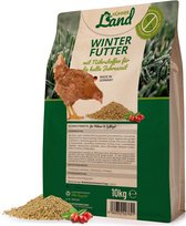 HÜHNER Land - Kippenvoer speciaal voor de Winter - Vitaliteit in de winter - Scharrelmix voor Kippen - Specifiek ontworpen voor het koude seizoen - 10 kg
