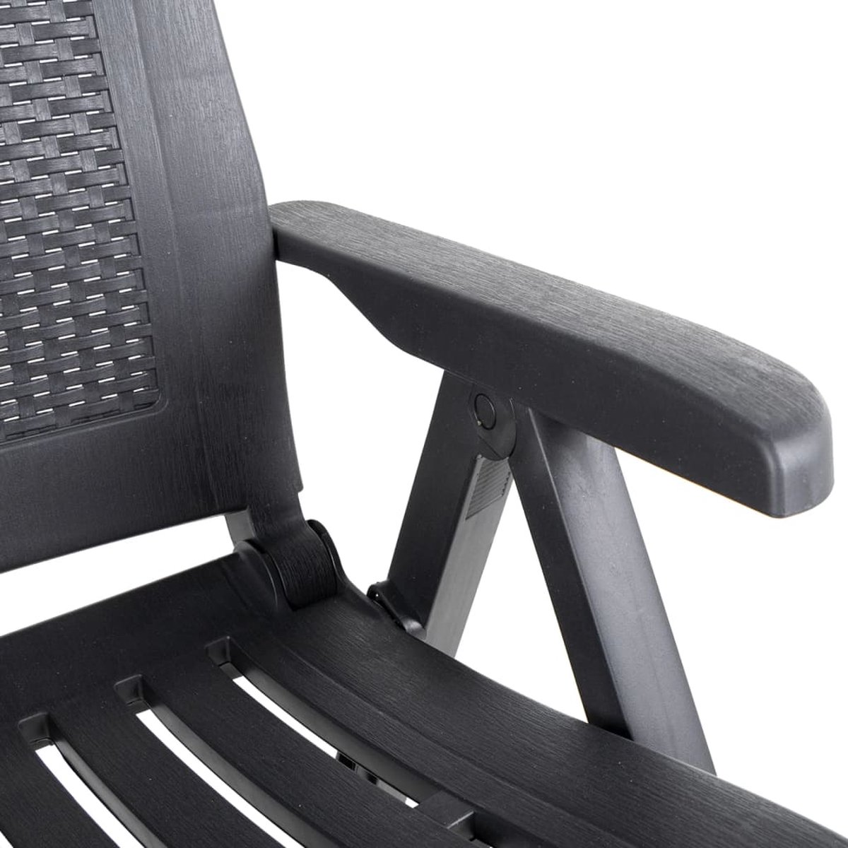vidaXL Tuinstoelen verstelbaar 2 st kunststof antraciet