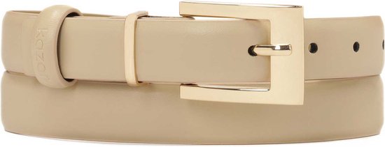 Beige belt with classic buckle
