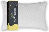 Alfa Pillow Hoofdkussen | Ondersteunende Circulation Foam | Traagschuim+ | Vermindert rug, nek en schouderklachten | Hardheid aanpasbaar | Zij-, rug- en buikslapers | Uitgerust wakker worden | 30 dagen proefslapen | Ergonomisch | Pillow | Alfasleep