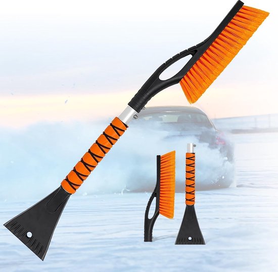 IJskrabber voor de auto, met bezem, 2-in-1 sneeuwborstel met ...
