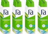 Fa Deospray - Caribbean Wave - Voordeelverpakking 12 x 150 ml