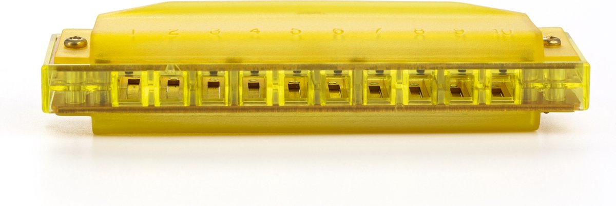 Hohner translucent harmonica kunststof Geel - voor kinderen - beginner mondharmonica
