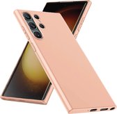 Ceezs telefoonhoesje geschikt voor Silicone hoesje Samsung Galaxy S23 Ultra (roze) - optimale bescherming - siliconen hoesje - roze