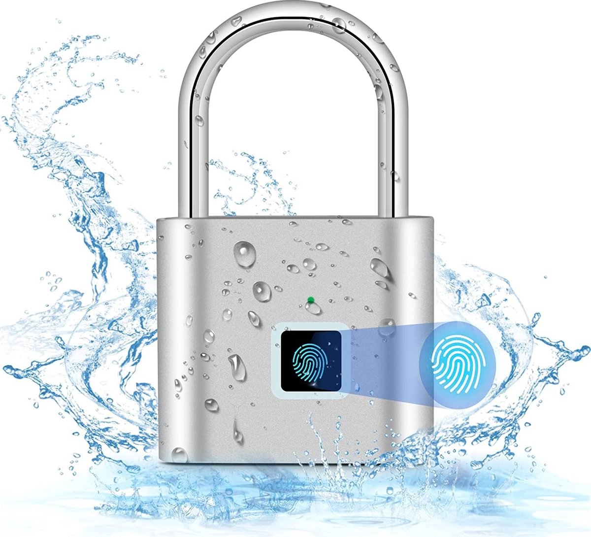 Vingerafdrukslot - smart slot - waterdicht - vingerafdrukhangslot - USB-oplaadbaar - biometrisch - hoge veiligheidsvergrendeling