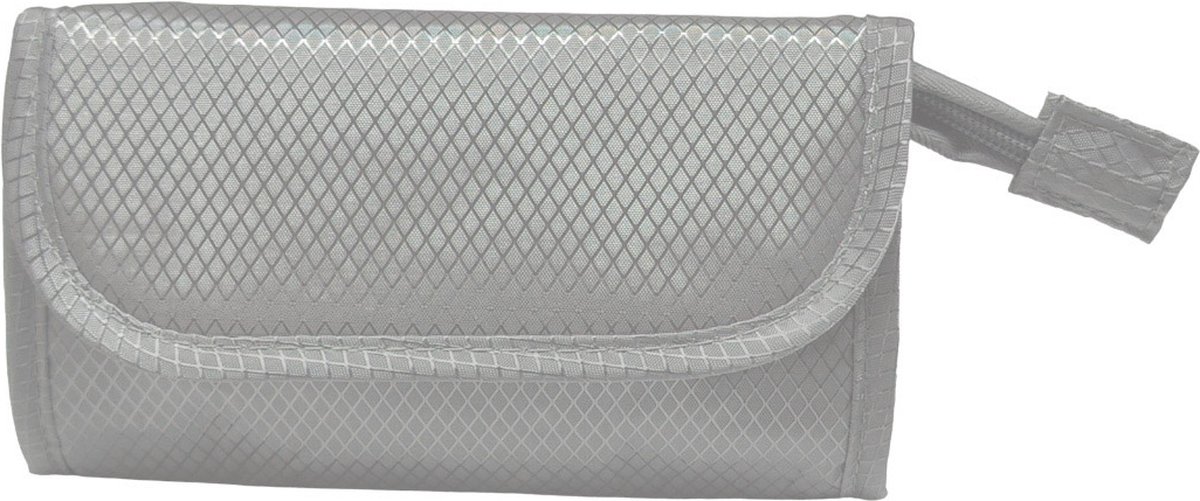 Rojafit Make-up Tasje met Spiegel -Grey - Afmeting: 17 x 5 x 10 cm.
