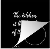 KitchenYeah® Inductie beschermer 60x60 cm - Spreuken - Koken - Thuis - The kitchen is the heart of the home - Quotes - Kookplaataccessoires - Afdekplaat voor kookplaat - Inductiebeschermer - Inductiemat - Inductieplaat mat