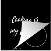 KitchenYeah® Inductie beschermer 60x60 cm - Cooking is my passion - Koken - Spreuken - Quotes - Kookplaataccessoires - Afdekplaat voor kookplaat - Inductiebeschermer - Inductiemat - Inductieplaat mat