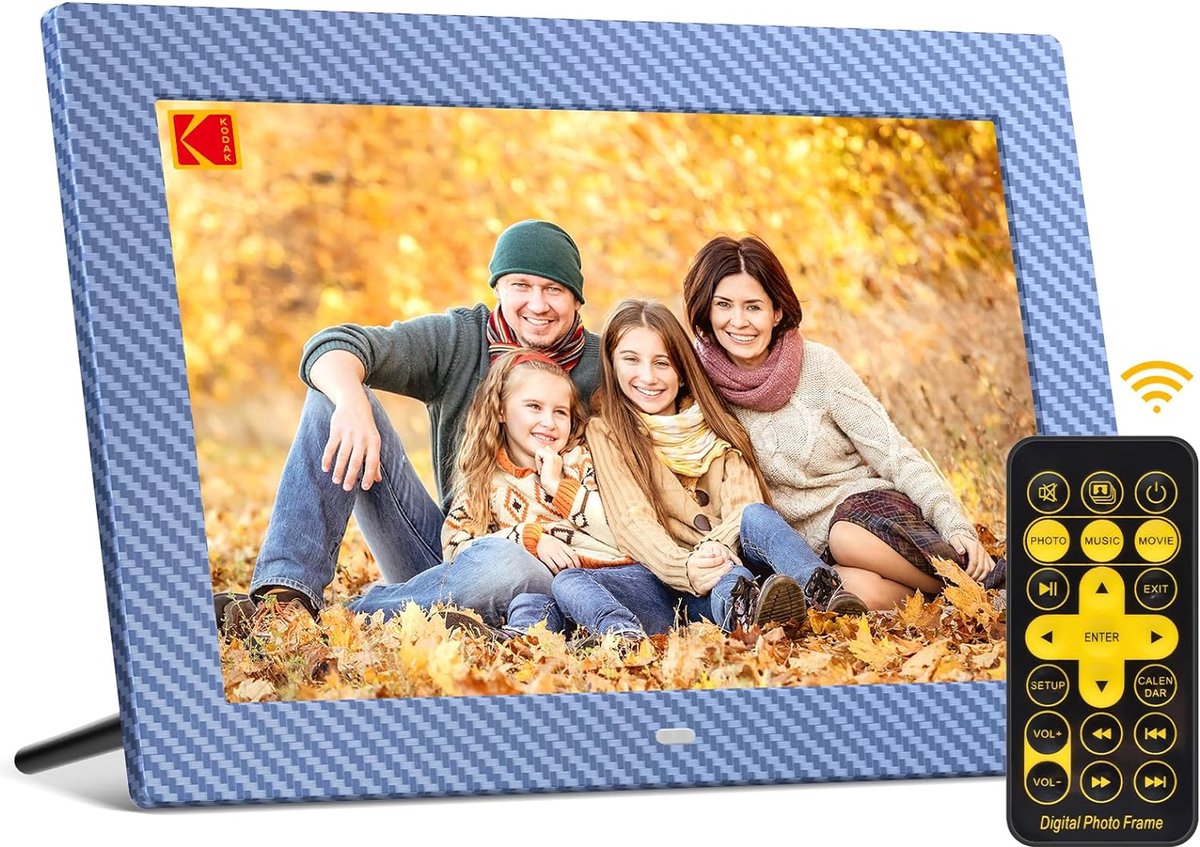 Draadloze Digitale Fotolijst met Afstandsbediening en SD-kaartsleuven - Automatische Diavoorstelling - 10 Inch Scherm - WiFi Connectiviteit