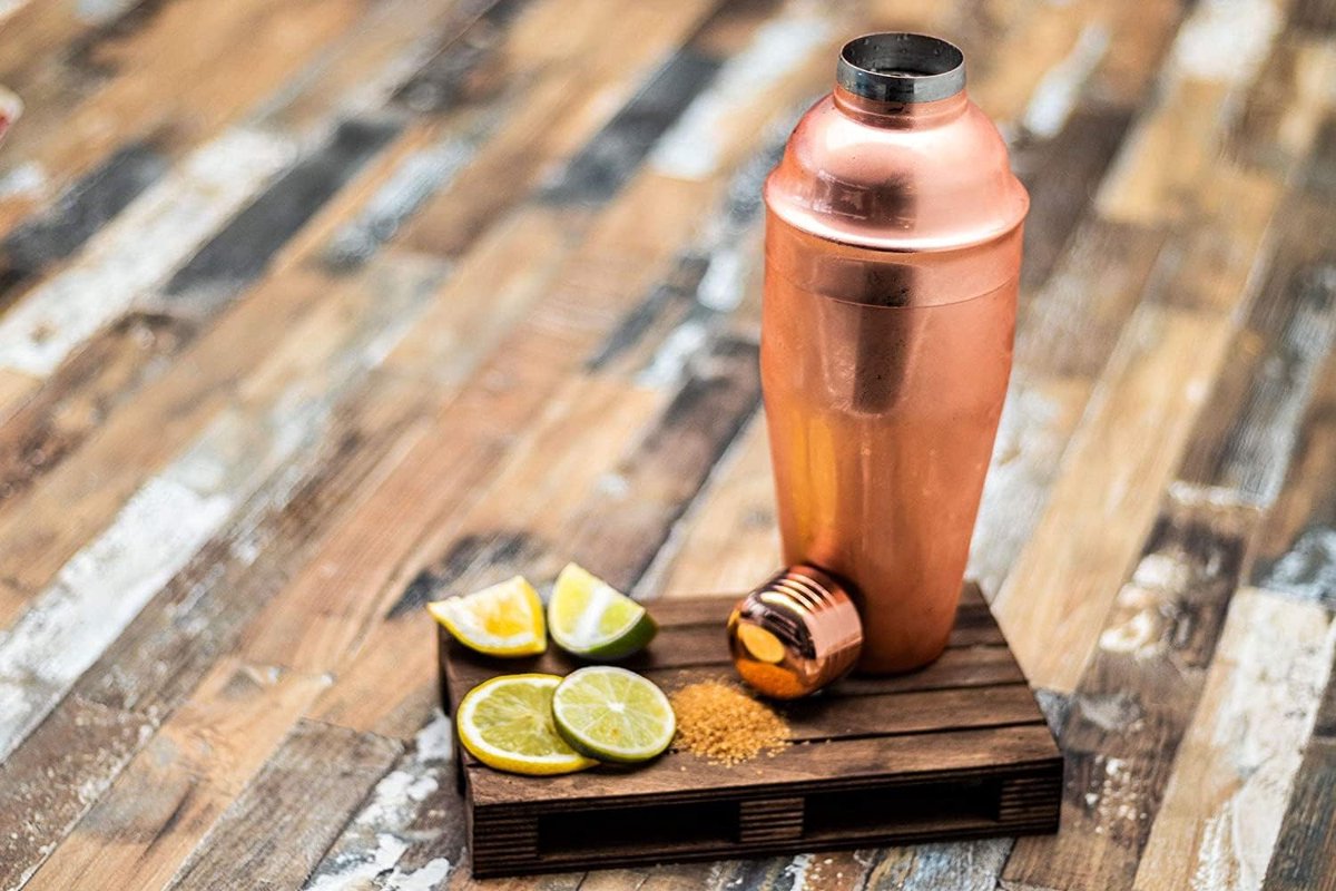 Classic , hoogwaardige 500 ml shaker, cocktailshaker, geschikt voor levensmiddelen, vaatwasmachinebestendig, inclusief geschenkdoos, gepolijst roestvrij staal, koper