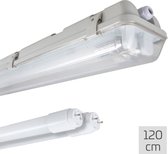HOFTRONIC - 8x LED TL armatuur 150cm - IP65 Waterdicht - 48W 5760 Lumen - IK08 impactproof - 4000K Neutraal wit licht - Koppelbaar