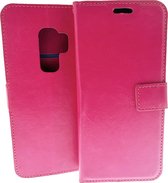 Bookcase Geschikt voor: Samsung Galaxy S9 - Roze - portemonnee hoesje