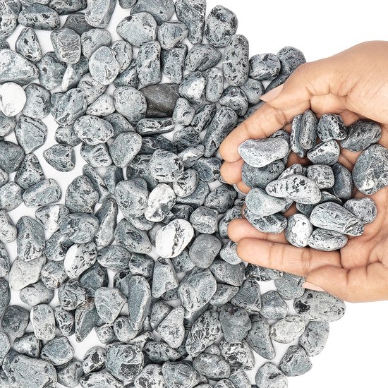 Foto: Belle vous grey decorative natural pebbles 3 4kg 7 5lbs mini assorted stones decorative river gravel for vase filler garden plant pots aquariums