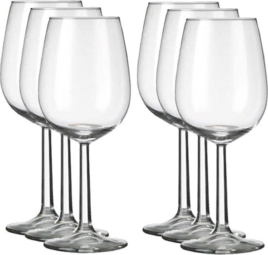 18x Luxe wijnglazen voor witte wijn 350 ml Bouquet - 35 cl - Witte wijn glazen - Wijn drinken - Wijnglazen van glas