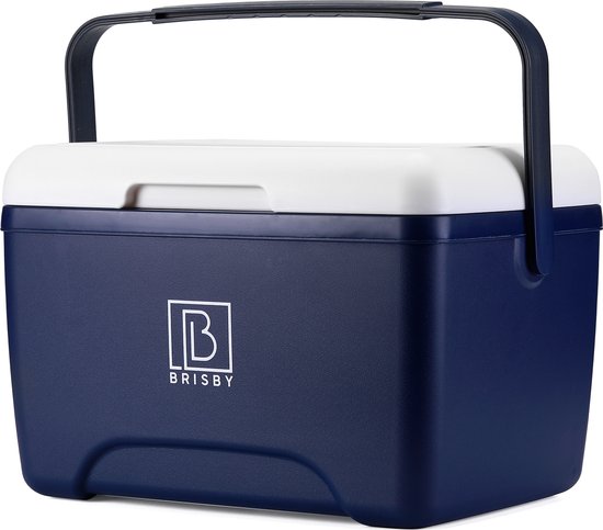 Brisby Kleine Koelbox 8 Liter – Blauw – Tot 40 uur isolatie – 2 koelelementen vergrendeld in deksel – Compact voor lunch en onderweg – Frigobox van Brisby — afbeelding 3
