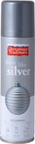 1x Deco spray zilver 150 ml - Versiering - Verfspray - Kerst decoratie