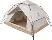 Orion Store - Tent –Familietent - Hoogwaardige Tent - Dubbele Deur Tent - Enkele Laag Volautomatische Outdoor Glamping Tent - Camping Tent – 2-3 Person Tent - Beige