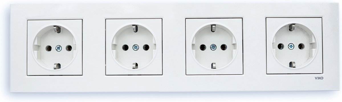 Stopcontact Panasonic Viko Wandcontactdoos Inbouw WIT-Randaarde-Compleet-Karre Serie