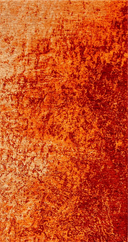 Vloerkleed Reflect met verbrand oranje en ivoor antiek effect - 80 x 150 cm