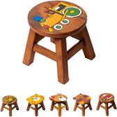 opstapkruk voor kinderen van hout - handgemaakt in premium kwaliteit - houten opstapje van massief hout - grote designkeuze als stoel, voetenbank & kruk - melkkruk - plantenkruk