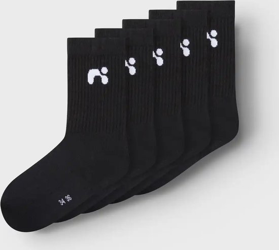 Name-it 5-pack - chaussettes de sport pour enfants - 42 - Zwart.