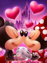Diamond painting Mickey en Minnie 30x40 ronde steentjes