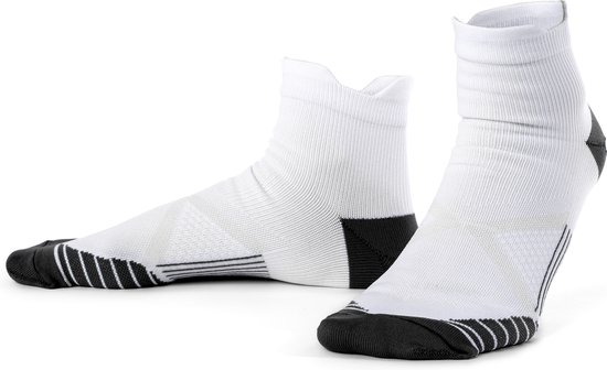 Ecorare® - Hardloopsokken – Lage sokken – Sportsokken – Wit – Maat l/xl